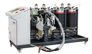 计量混合设备 白色背景